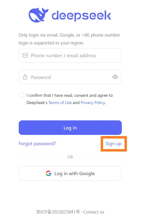 「Sign Up」をクリック