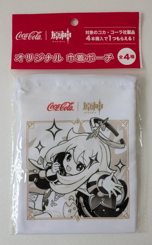 原神・コカ・コーラコラボ巾着パイモンのおもて面の写真
