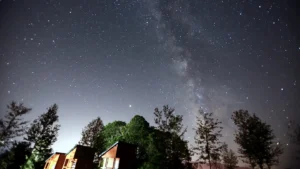 ニセコリバーサイドヒルキャンプ場の静かな星空