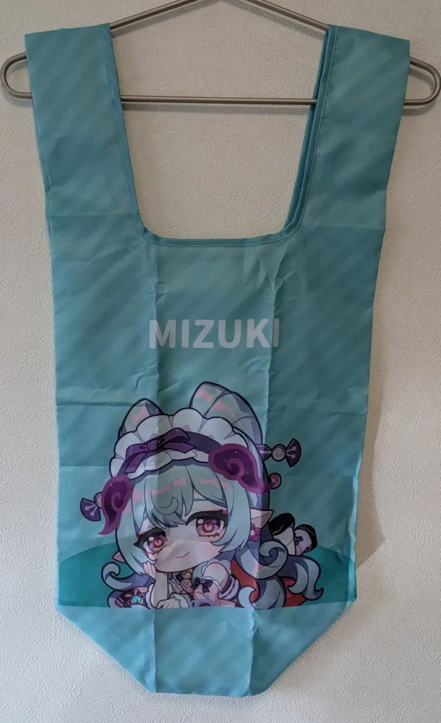 2025年の原神とスシローのコラボグッズでゲットしたMIZUKIのエコバッグ表面