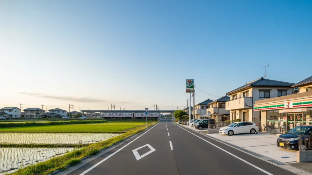 愛知県知立市牛田町の郊外をイメージした風景