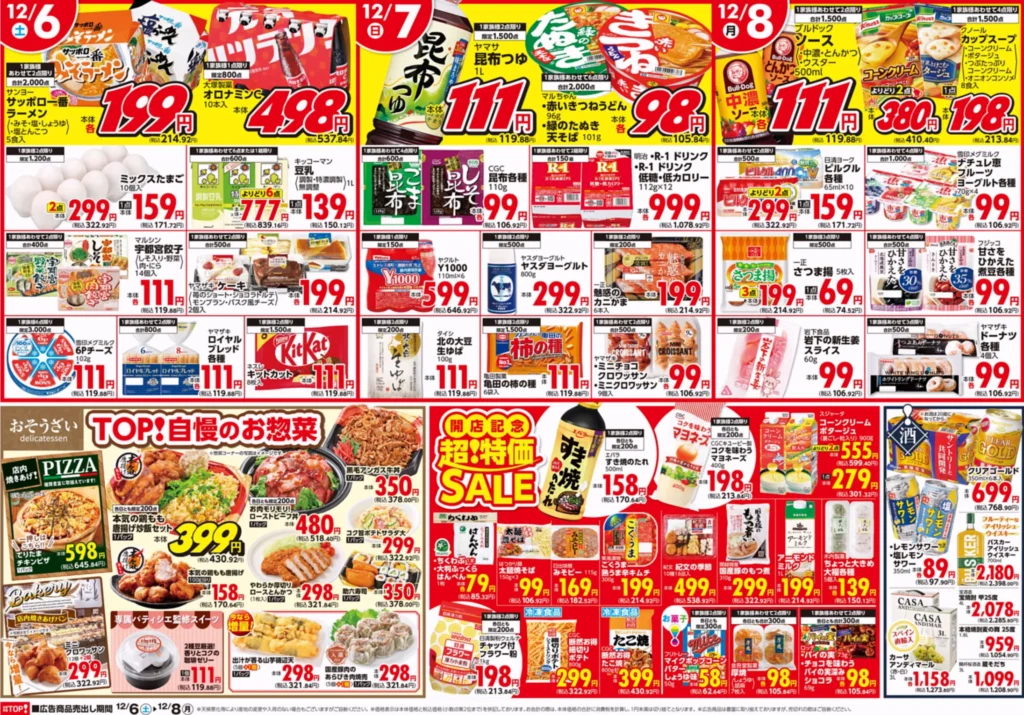 生鮮市場TOP東久留米の最新チラシ