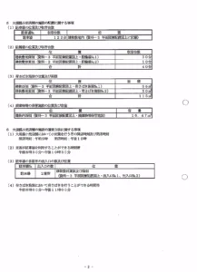 大規模小売店舗届出書の2ページ目。駐車場台数「122台（建物敷地内）」、駐輪場台数「40台」、開店時刻「午前9時」、閉店時刻「午後10時」、駐車場出入口数「2箇所」などの具体的な施設配置計画が記載されている。