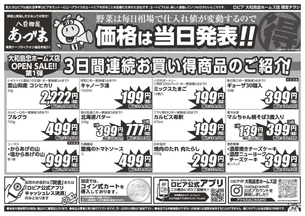 ロピア大和島忠ホームズ店の最新チラシ