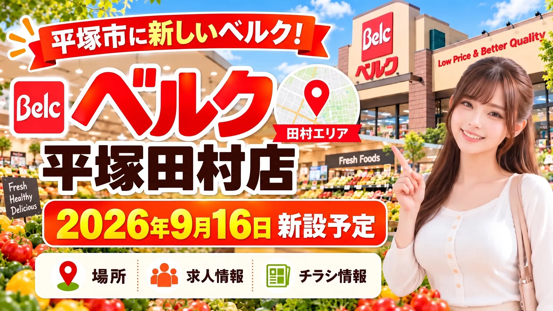 ベルク平塚田村店 2026年オープン予定 平塚市田村の新店舗情報