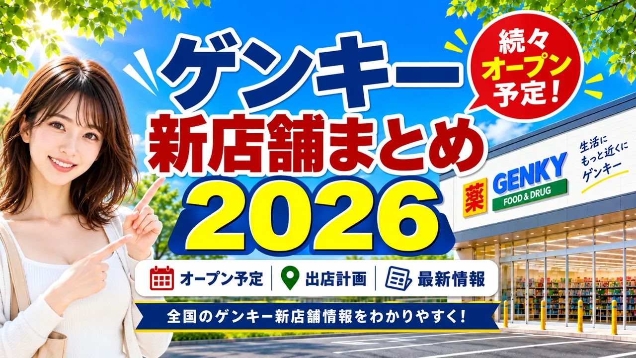 ゲンキー新店舗まとめ2026｜オープン予定・出店計画・最新情報のアイキャッチ