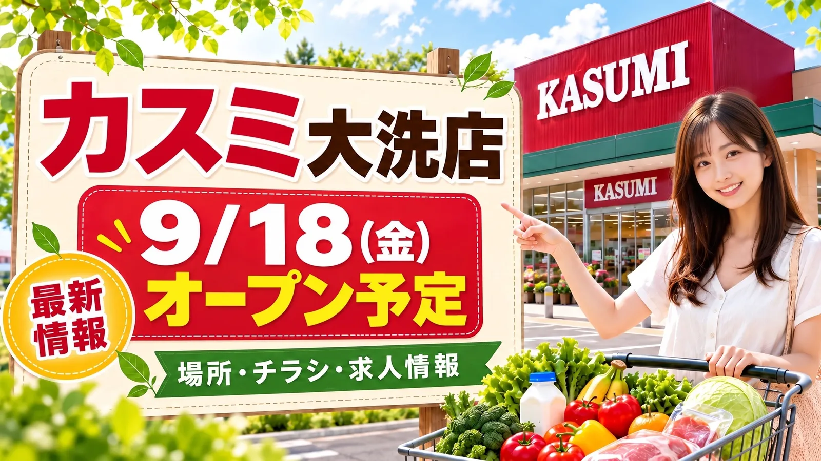 カスミ大洗店 2026年9月18日オープン予定